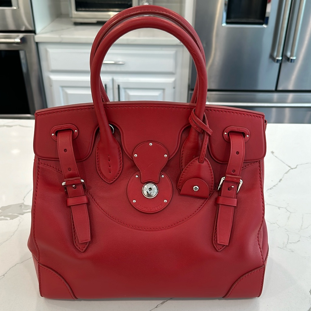Ralph Lauren Soft Ricky 33 Napa Leather Bag  Brand New Condition